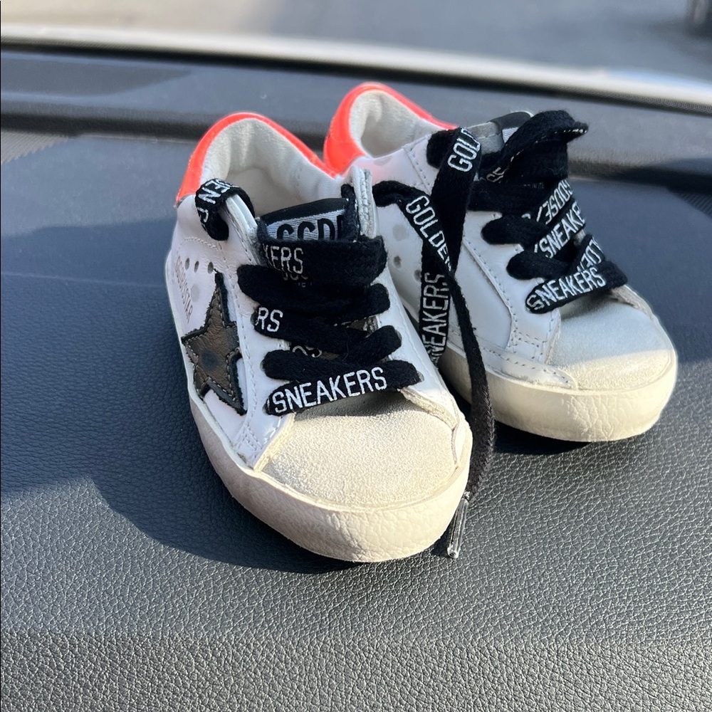 Golden Goose Kids Sneakers with Black and White Design